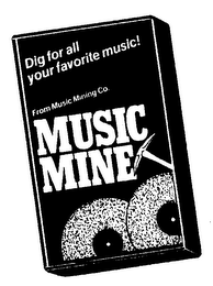 MUSIC MINE DIG FOR ALL YOUR FAVORITE MUSIC! FROM MUSIC MINING CO. logo