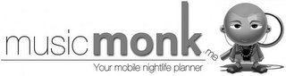 MUSIC MONK.ME YOUR MOBILE NIGHTLIFE PLANNER logo