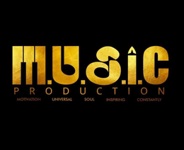 M.U.S.I.C. PRODUCTION MOTIVATION UNIVERSAL SOUL INSPIRING CONSTANTLY logo