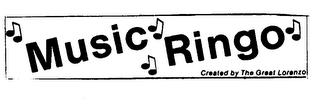 MUSIC RINGO CREATED BY THE GREAT LORENZO logo