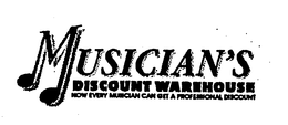 MUSICIAN'S DISCOUNT WAREHOUSE NOW EVERY MUSICIAN CAN GET A PROFESSIONAL DISCOUNT logo