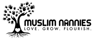 MUSLIM NANNIES LOVE. GROW. FLOURISH. logo