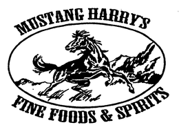 MUSTANG HARRY'S FINE FOODS & SPIRITS logo