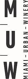 MUW MIAMI - URBAN - WINERY logo