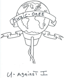 MUZIC ONEE U AGAINST I logo