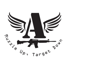 MUZZLE UP TARGET DOWN A logo