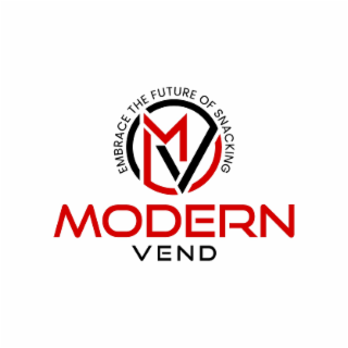 MV MODERN VEND EMBRACE THE FUTURE OF SNACKING logo