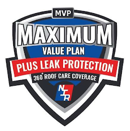 MVP MAXIMUM VALUE PLAN PLUS LEAK PROTECTION 360 ROOF CARE COVERAGE NIR logo