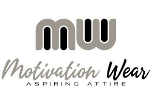 MW MOTIVATION WEAR ASPIRING ATTIRE logo