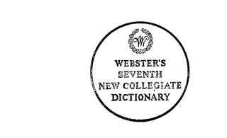 MW. WEBSTER'S SEVENTH NEW COLLEGIATE DICTIONARY logo