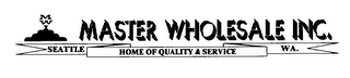 MWI MASTER WHOLESALE INC. SEATTLE HOMEOF QUALITY & SERVICE WA. logo