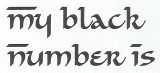 MY BLACK NUMBER IS logo