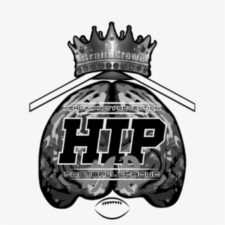 MY BRAIN CROWN HEAD IMPACT PREVENTION HIP MD FOOTBALL LEAGUE logo