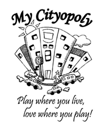 MY CITYOPOLY PLAY WHERE YOU LIVE, LOVE WHERE YOU PLAY! logo