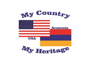 MY COUNTRY USA ARMENIA MY HERITAGE logo