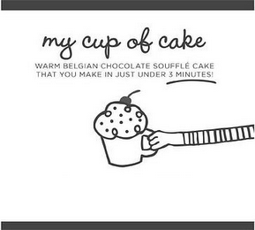 MY CUP OF CAKE WARM BELGIAN CHOCOLATE SOUFFLÉ CAKE THAT YOU MAKE IN JUST UNDER 3 MINUTES! logo