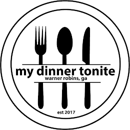 MY DINNER TONITE WARNER ROBINS, GA EST 2017 logo