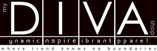 MY DYNAMIC INSPIRE VIBRANT APPAREL SHOP WHERE TREND KNOWS NO BOUNDARIES logo