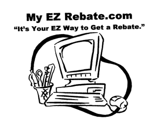 MY EZ REBATE.COM IT'S YOUR EZ WAY TO GET A REBATE. logo