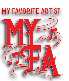 MY F.A MY FAVORITE ARTIST logo