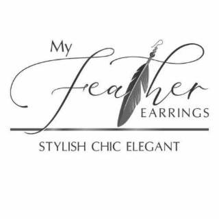 MY FEATHER EARRINGS STYLISH CHIC ELEGANT logo