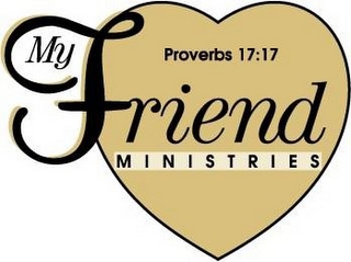 MY FRIEND MINISTRIES PROVERBS 17:17 logo