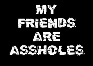 MY FRIENDS ARE ASSHOLES logo