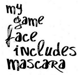 MY GAME FACE INCLUDES MASCARA logo