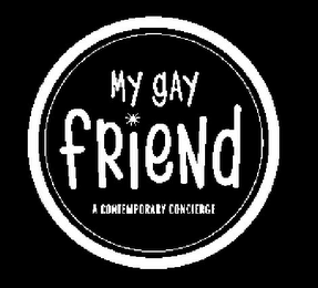MY GAY FRIEND A CONTEMPORARY CONCIERGE logo