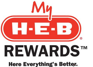 MY H-E-B REWARDS HERE EVERYTHING'S BETTER. logo