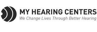 MY HEARING CENTERS WE CHANGE LIVES THROUGH BETTER HEARING logo