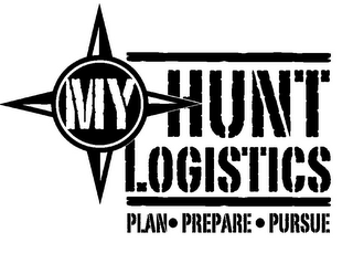 MY HUNT LOGISTICS PLAN · PREPARE · PURSUE logo