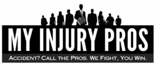 MY INJURY PROS ACCIDENT? CALL THE PROS. WE FIGHT, YOU WIN. logo