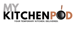 MY KITCHENPOD YOUR TEMPORARY KITCHEN. DELIVERED. logo