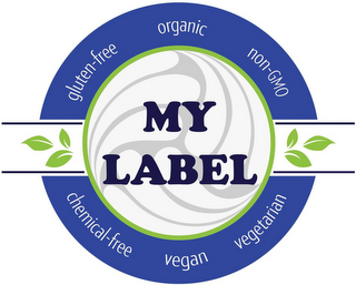 MY LABEL GLUTEN-FREE ORGANIC NON-GMO CHEMICAL-FREE VEGAN VEGETARIAN logo