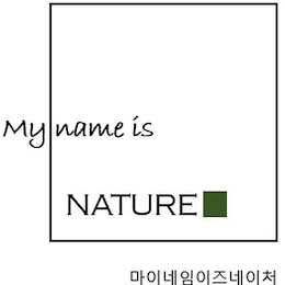 MY NAME IS NATURE logo
