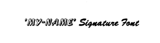'MY-NAME' SIGNATURE FONT logo
