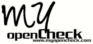 MY OPENCHECK WWW.MYOPENCHECK.COM logo