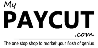 MY PAYCUT.COM THE ONE STOP SHOP TO MARKET YOUR FLASH OF GENIUS logo