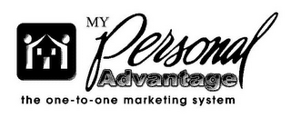 MY PERSONAL ADVANTAGE THE ONE-TO-ONE MARKETING SYSTEM logo