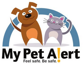 MY PET ALERT FEEL SAFE. BE SAFE. logo