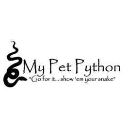 MY PET PYTHON "GO FOR IT...SHOW 'EM YOUR SNAKE" logo