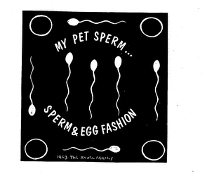 MY PET SPERM... SPERM & EGG FASHION 1993 THE ANGEL AGENCY logo
