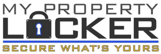 MY PROPERTY LOCKER, SECURE WHATS' YOURS logo