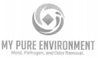 MY PURE ENVIRONMENT MOLD, PATHOGEN, AND ODOR REMOVAL. logo