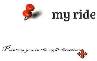 MY RIDE POINTING YOU IN THE RIGHT DIRECTION logo