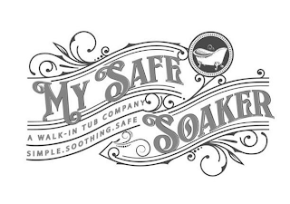 MY SAFE SOAKER A WALK-IN TUB COMPANY SIMPLE.SOOTHING.SAFE logo