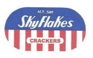 M.Y. SAN SKYFLAKES CRACKERS logo