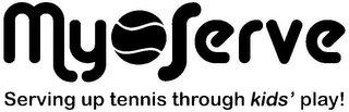 MY-SERVE SERVING UP TENNIS THROUGH KIDS' PLAY! logo