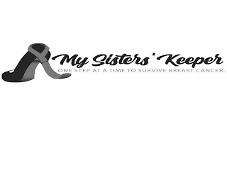 MY SISTERS' KEEPER ONE STEP AT A TIME TO SURVIVE BREAST CANCER. logo